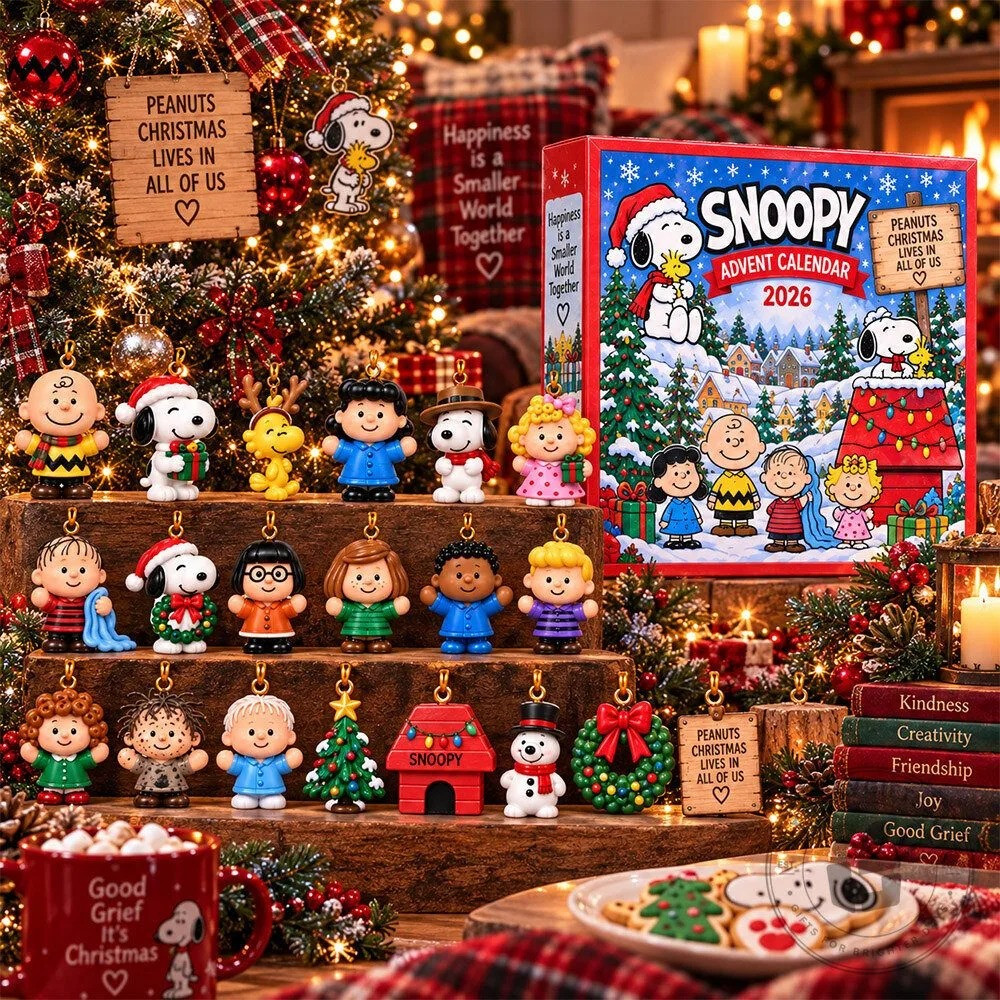 Peanuts Snoopy Christmas 2026 Advent Calendar Holiday Decor Gift For Besties