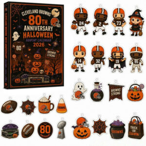 Cleveland Browns 80th Anniversary Halloween Advent Calendar 2026 24 Days Football Countdown Halloween Gift