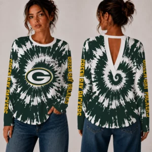 Limited Edition – Customized NFL Green Bay Packers Women’s Back V-Cut Long-Sleeve Shirt