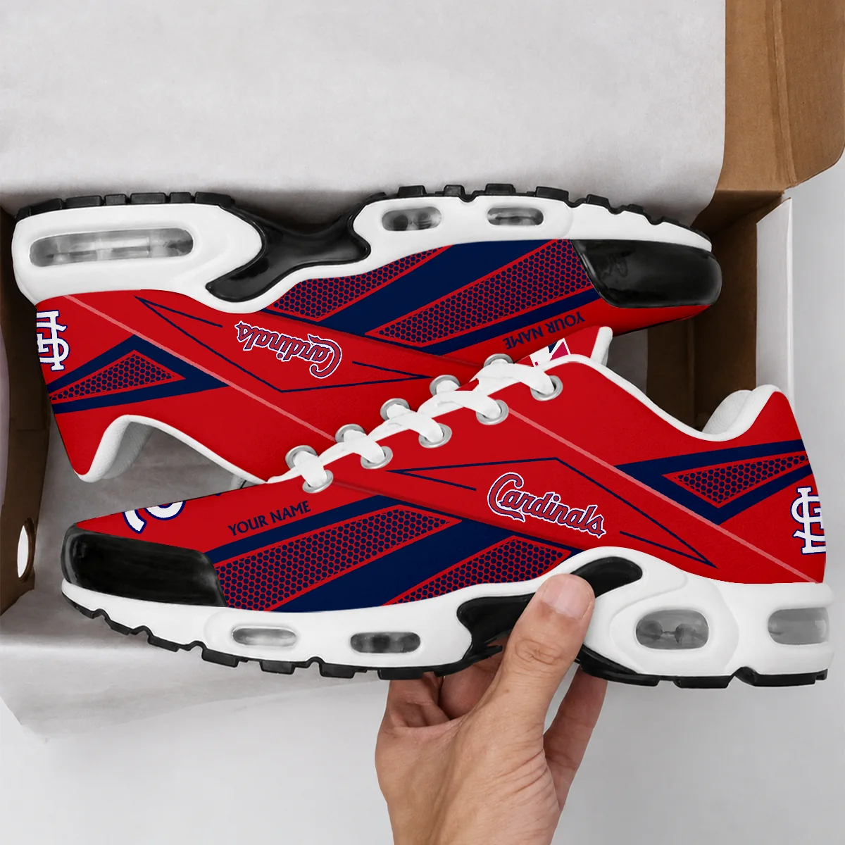 Limited Edition – Customized MLB St. Louis Cardinals Air Max Plus Sneakers