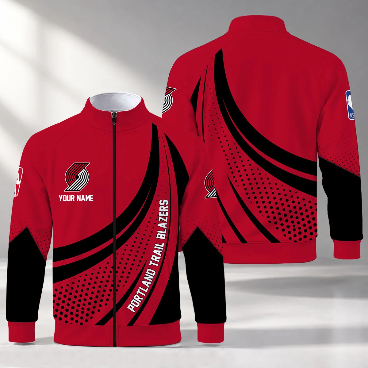 Limited Edition – Customized NBA Portland Trail Blazers Stand Collar Jacket