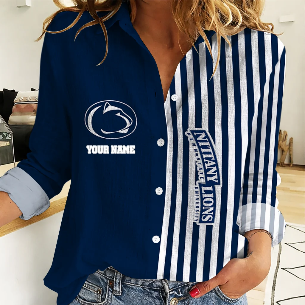 Limited Edition – Customized NCAA Penn State Nittany Lions Women Casual Shirt For Fan