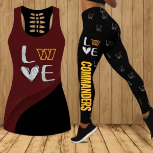 Limited Edition – Customized NFL Washington Commanders Hollow Tank Top & Leggings Set