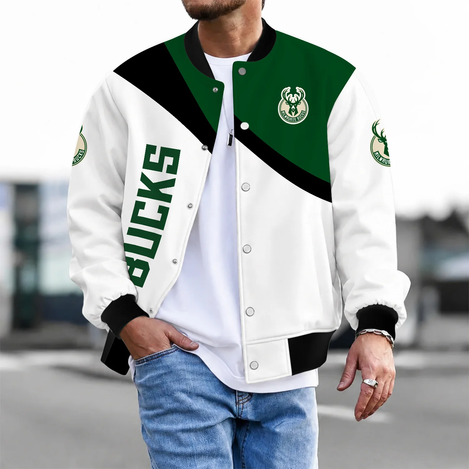 Limited Edition – Customized NBA Milwaukee Bucks Baseball Jacket, Satin Varsity Jacket