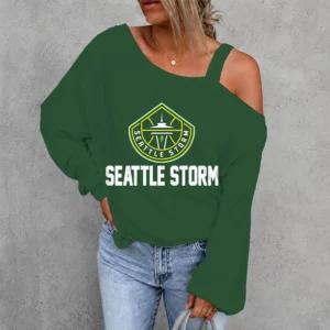 Limited Edition – Customized WNBA Seattle Storm Women’s Off-Shoulder Long Sleeve Shirt