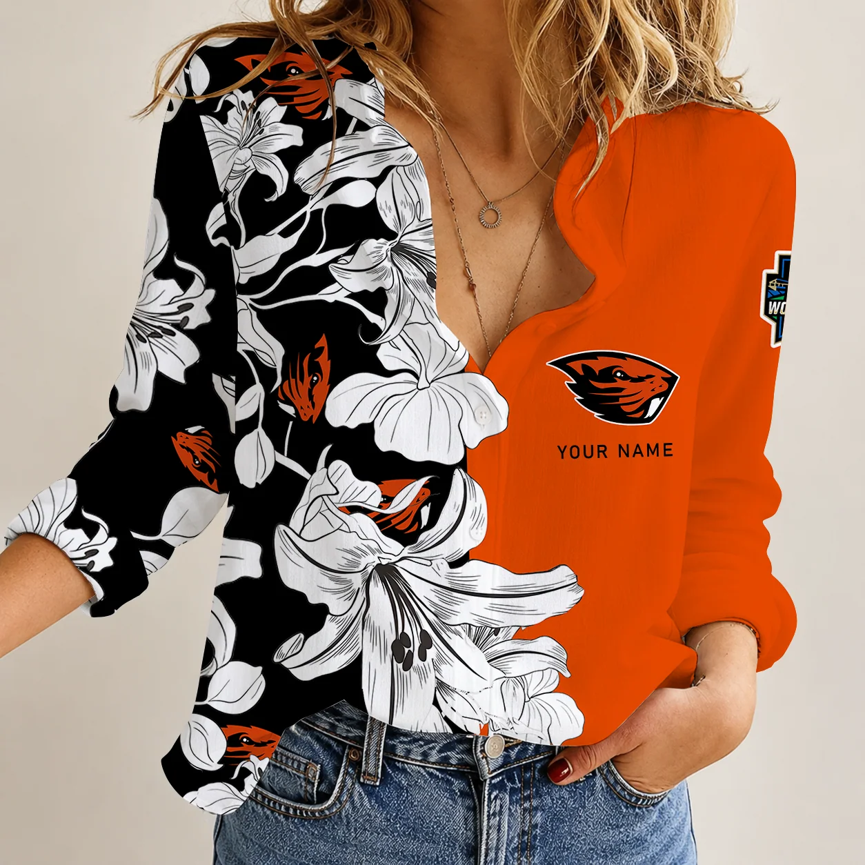 Limited Edition – Customized NCAA Oregon State Beavers Women Casual Shirt