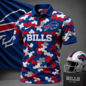 Limited Edition – Customized NFL Buffalo Bills Camo Polo Shirt