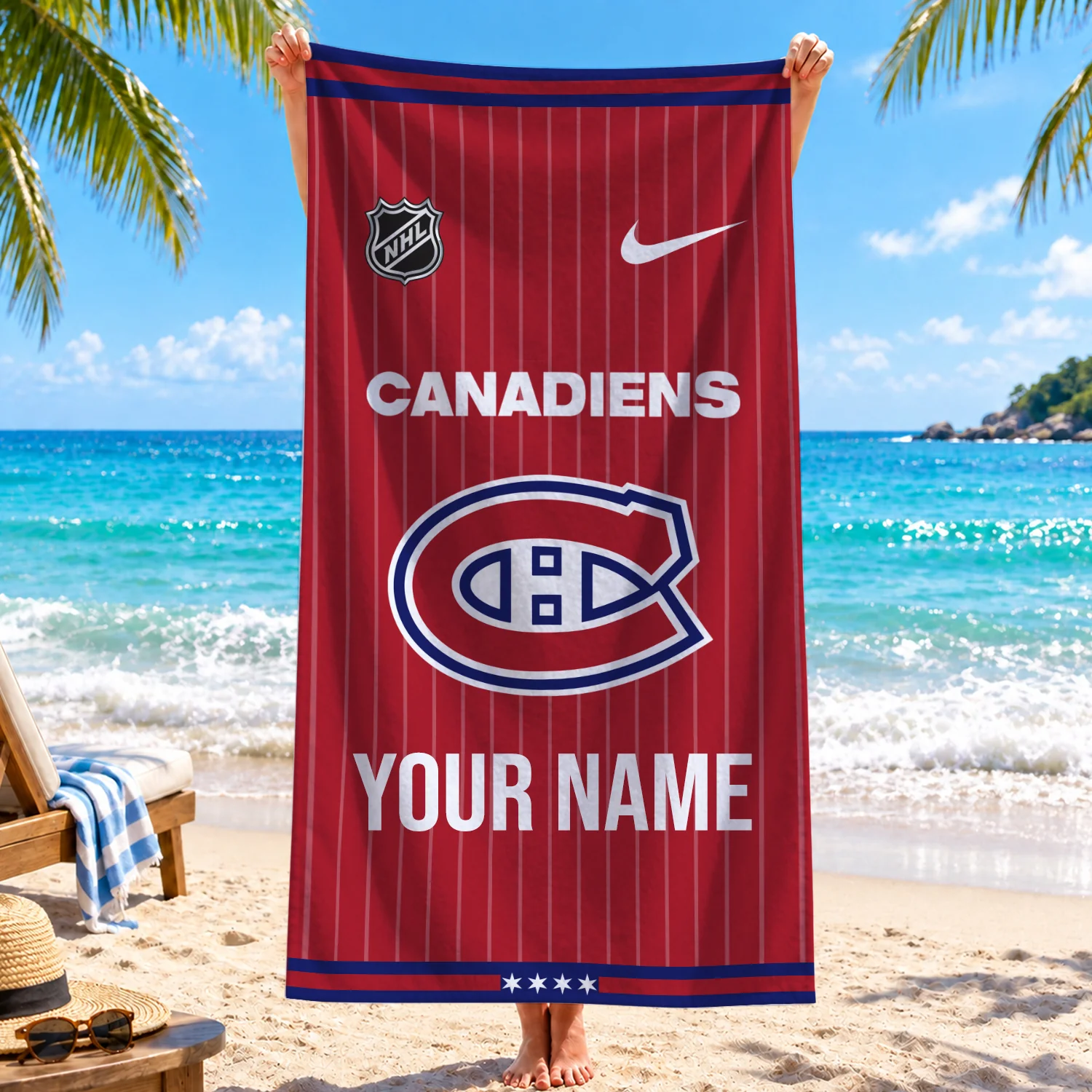 Limited Edition – Customized NHL Montreal Canadiens Beach Towel