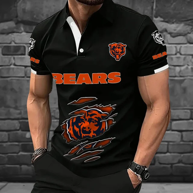 Limited Edition – Customized NFL Chicago Bears Polo Shirt - Image 2