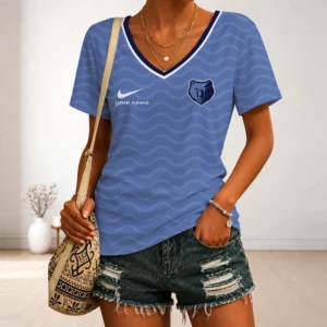 Limited Edition – Customized NBA Memphis Grizzlies V-Neck Female Shirt