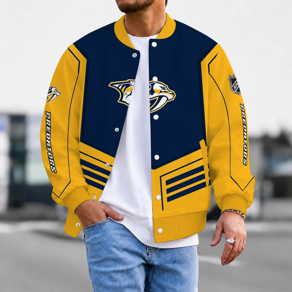 Limited Edition – Customized NHL Nashville Predators Satin Varsity Jacket & Baseball Jacket