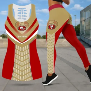 Limited Edition – Customized NFL San Francisco 49Ers Leggings & Hollow Tank Top Set