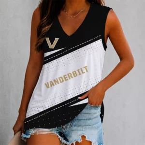 Limited Edition – Customized NCAA Vanderbilt Commodores Women’s V-Neck Tank Top