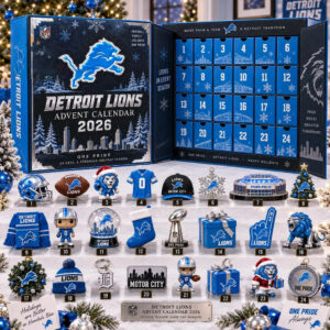 Detroit Lions Advent Calendar 2026 24 Day NFL Holiday Countdown Gift For Fans