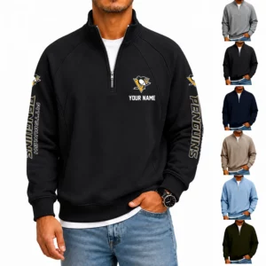 Limited Edition – Customized NHL Pittsburgh Penguins Men’s Quarter Zip Pullover