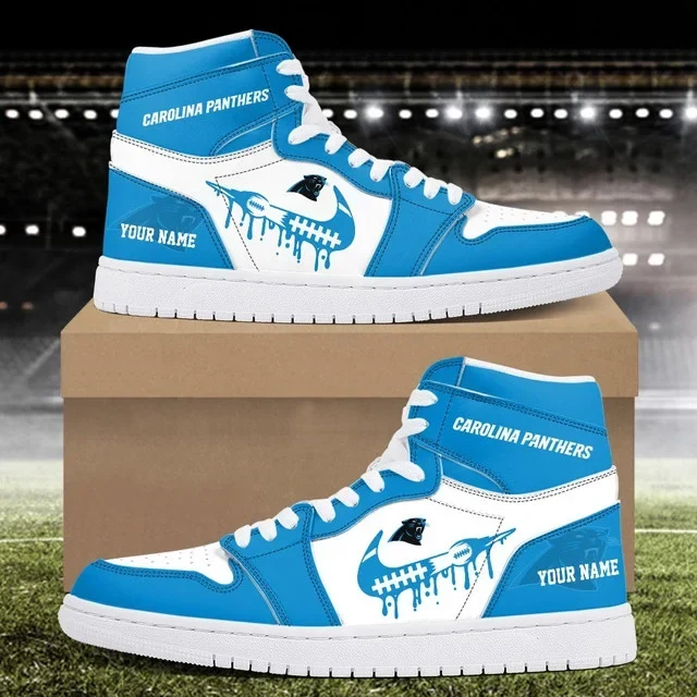 Limited Edition – Customized NFL Carolina Panthers Air Jordan 1 Sneakers