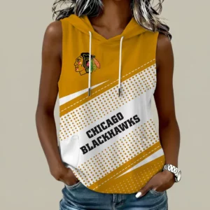 Limited Edition – Customized NHL Chicago Blackhawks Women’s Sleeveless Hooded Pocket Tank Top