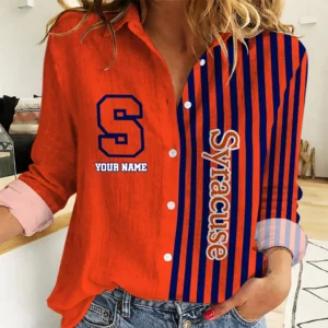 Limited Edition – Customized NCAA Syracuse Orange Women Casual Shirt For Fan