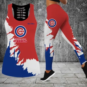 Limited Edition – Customized MLB Chicago Cubs Hollow Tank Top & Leggings Set