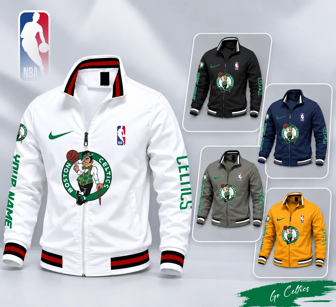 Limited Edition – Customized NBA Boston Celtics Multicolor Men’s Casual Jacket