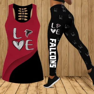Limited Edition – Customized NFL Atlanta Falcons Hollow Tank Top & Leggings Set