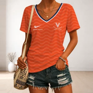 Limited Edition – Customized NCAA Virginia Cavaliers V-Neck Female Shirt