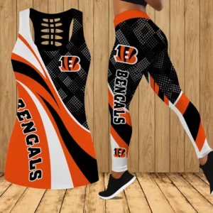 Limited Edition – Customized NFL Cincinnati Bengals Hollow Tank Top & Leggings Set