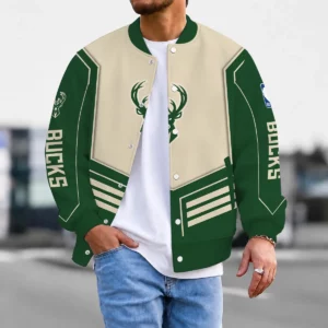 Limited Edition – Customized NBA Milwaukee Bucks Baseball Jacket, Satin Varsity Jacket