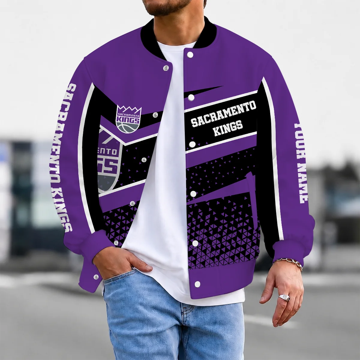 Limited Edition – Customized NBA Sacramento Kings Baseball Jacket, Satin Varsity Jacket