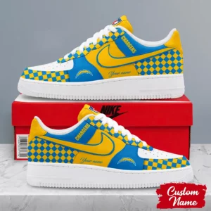 Limited Edition – Customized NFL Los Angeles Chargers Af1 Shoes
