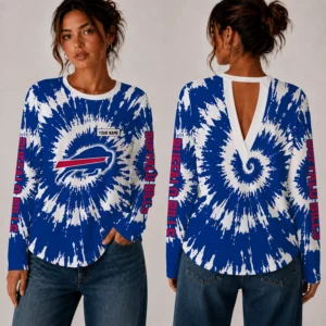 Limited Edition – Customized NFL Buffalo Bills Women’s Back V-Cut Long-Sleeve Shirt