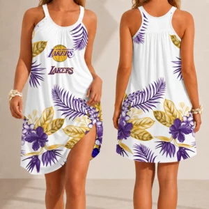 Limited Edition – Customized NBA Los Angeles Lakers Camisole Dress