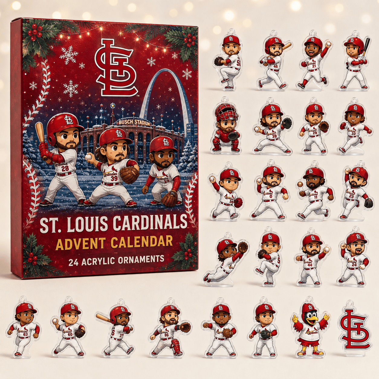 St Louis Cardinals Christmas Advent Calendar Xmas Advent Calendar Best Gifts For Fans
