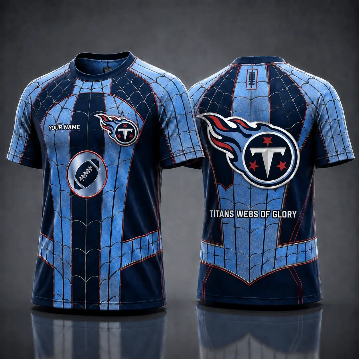 Limited Edition – Customized NFL Tennessee Titans x Spider Unisex T-Shirt