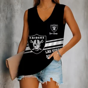 Limited Edition – Customized NFL Las Vegas Raiders Women’s V-Neck Tank Top