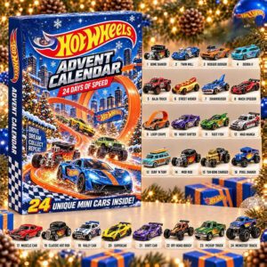 Hot Wheels Advent Calendar 24 Day Christmas Countdown Box Decor Gift For Fan