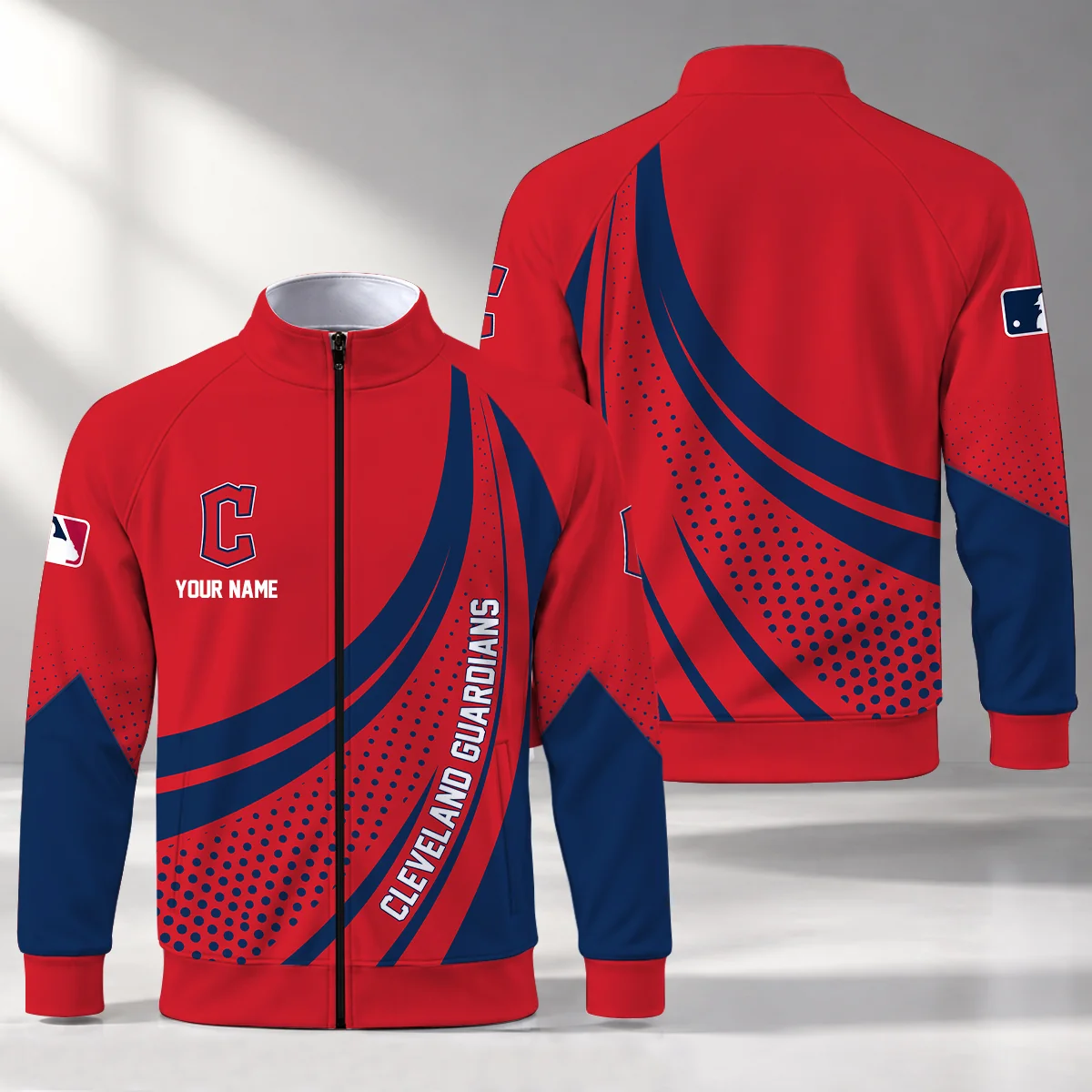 Limited Edition – Customized MLB Cleveland Guardians Stand Collar Jacket