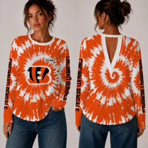 Limited Edition – Customized NFL Cincinnati Bengals Women’s Back V-Cut Long-Sleeve Shirt