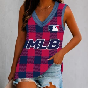Limited Edition – Customized MLB Major League Baseball Women’s V-Neck Tank Top