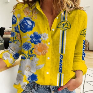 Limited Edition – Customized NFL Los Angeles Rams Women Casual Shirt