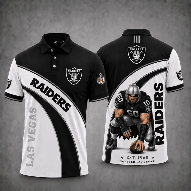 Limited Edition – Customized NFL Las Vegas Raiders Polo Shirt