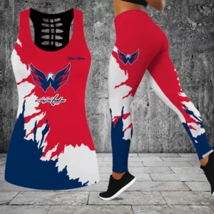 Limited Edition – Customized NHL Washington Capitals Hollow Tank Top & Leggings Set