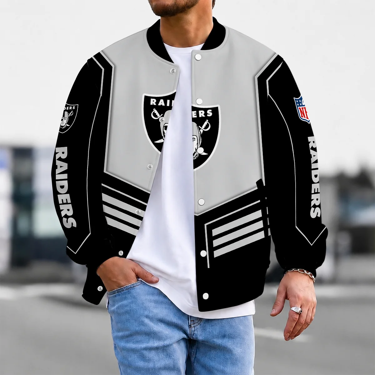 Limited Edition – Customized NFL Las Vegas Raiders Satin Varsity & Baseball Jacket