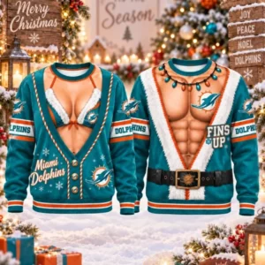 Limited Edition – Customized NFL Miami Dolphins Christmas Unisex Sweatshirt