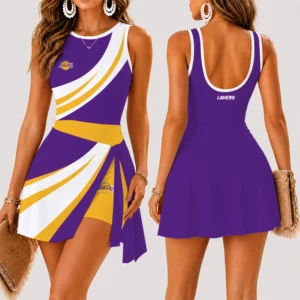 Limited Edition – Customized Women’S NBA Los Angeles Lakers Summer Skort Dress