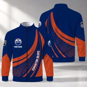 Limited Edition – Customized NHL Edmonton Oilers Stand Collar Jacket