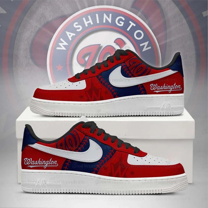 Limited Edition – Customized MLB Washington Nationals Air force 1 Shoes