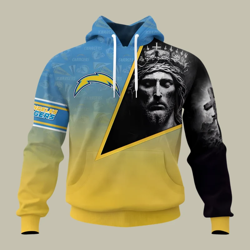 Limited Edition – Customized NFL Los Angeles Chargers God’s Blessing T-Shirt, Hoodie & Zip Hoodie - Image 2