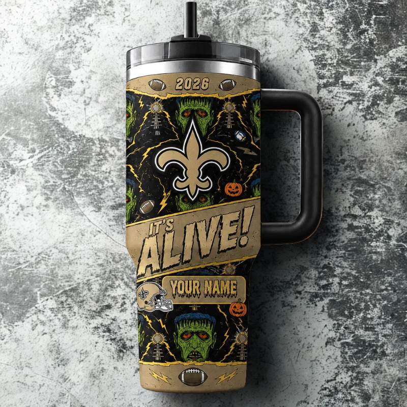 Limited Edition – Customized NFL New Orleans Saints Halloween 40Oz Tumbler
