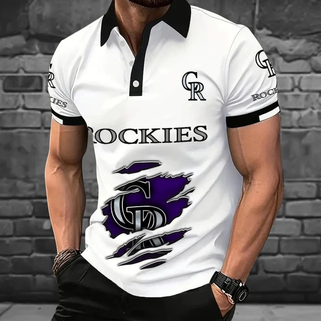 Limited Edition – Customized MLB Colorado Rockies Polo Shirt - Image 4